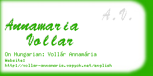 annamaria vollar business card