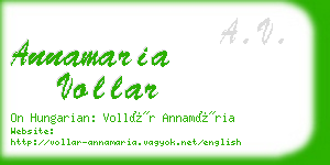 annamaria vollar business card